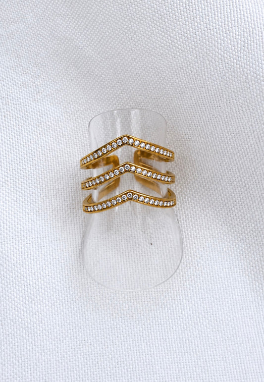 Chevron Sparkle Ring