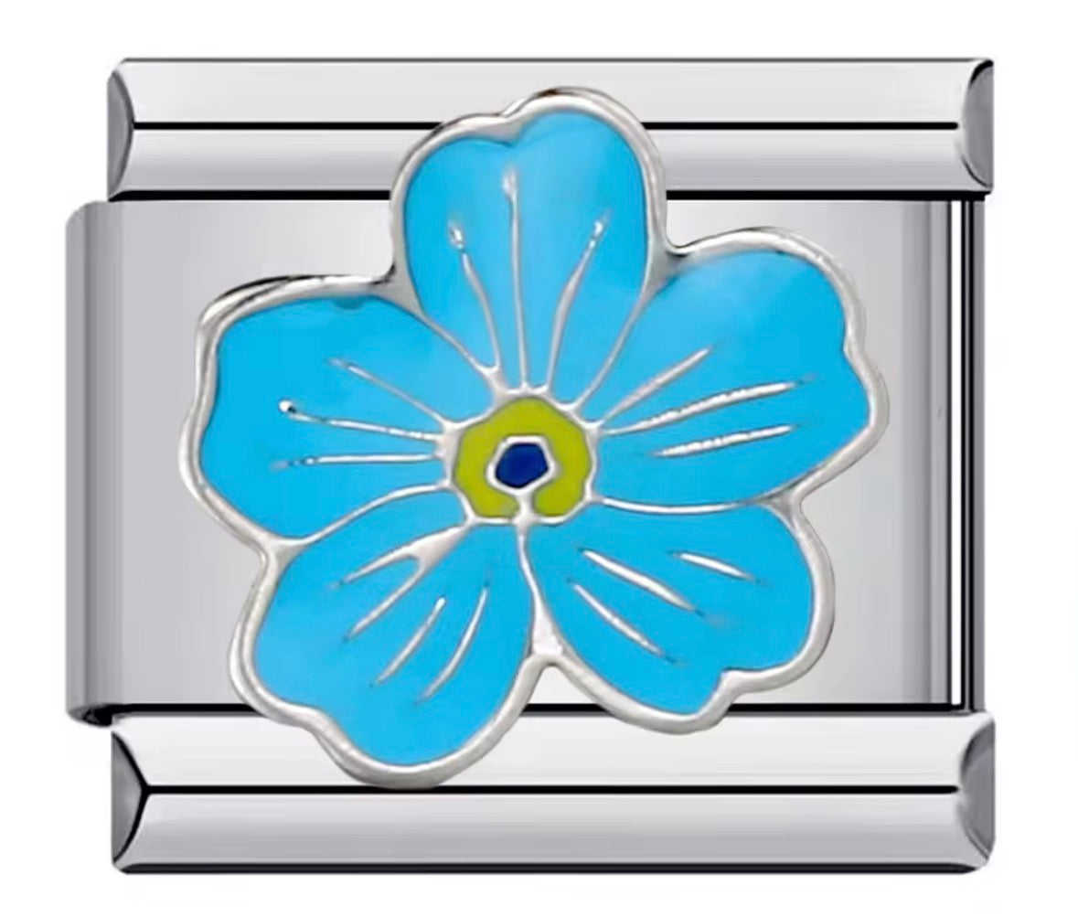BLUE FLOWER - SILVER