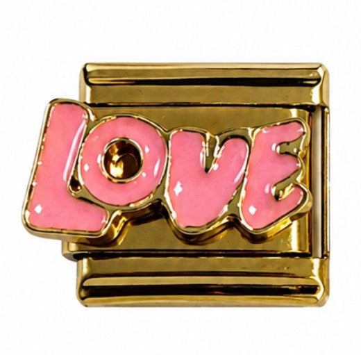 PINK LOVE SIGN - GOLD