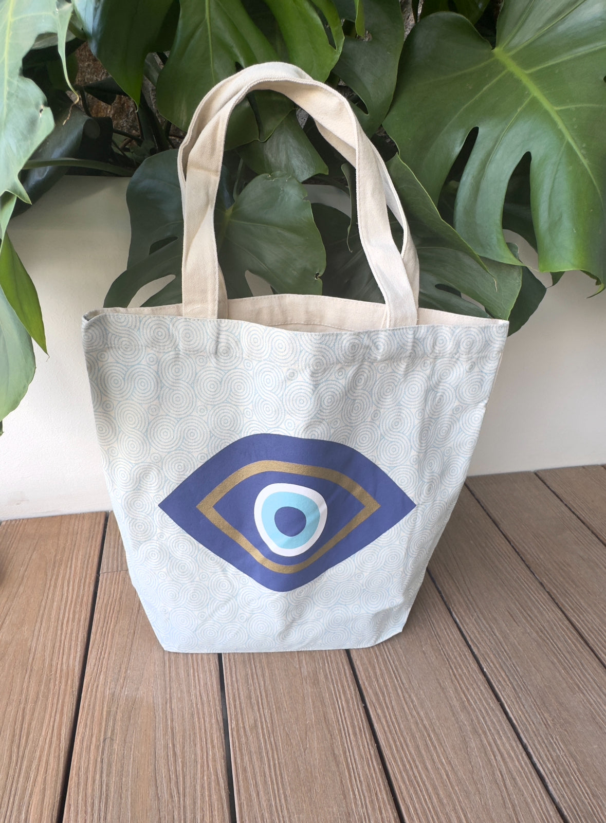 Evil eye shopping bag
