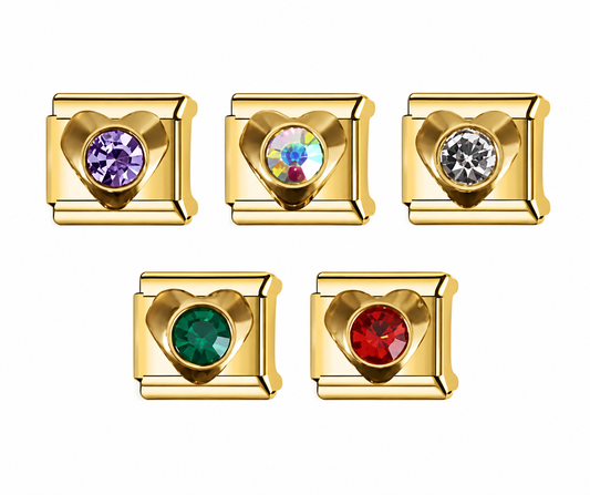 HEART (VARIOUS COLOURS) - GOLD