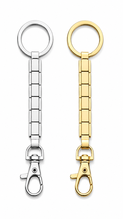 Italian Linked Keyring - Gold or Silver