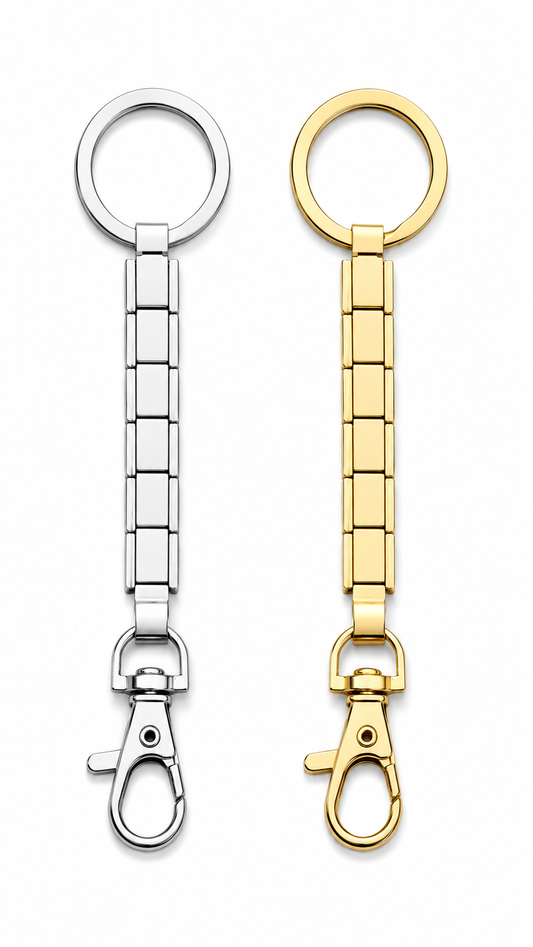 Italian Linked Keyring - Gold or Silver