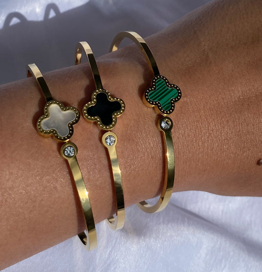 Clover Bangle Bracelet (3 colours)