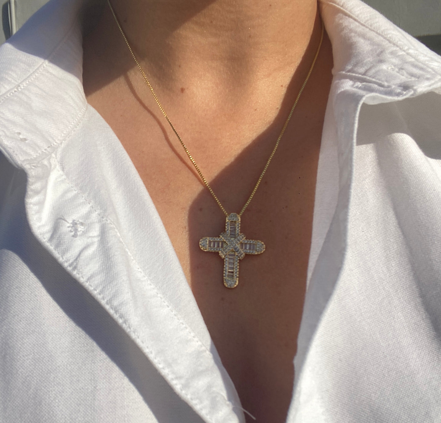 Cubic Cross Necklace- 2 options