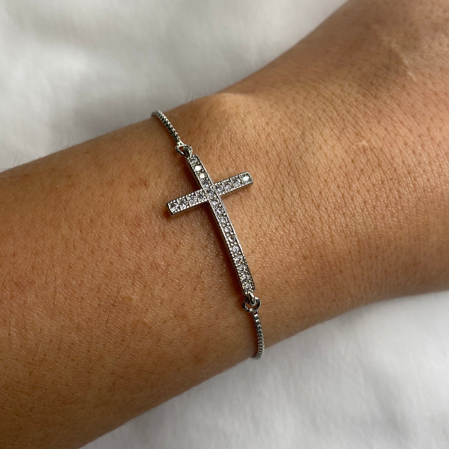 Diamond Cross in Silver